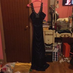 Navy blue prom dress